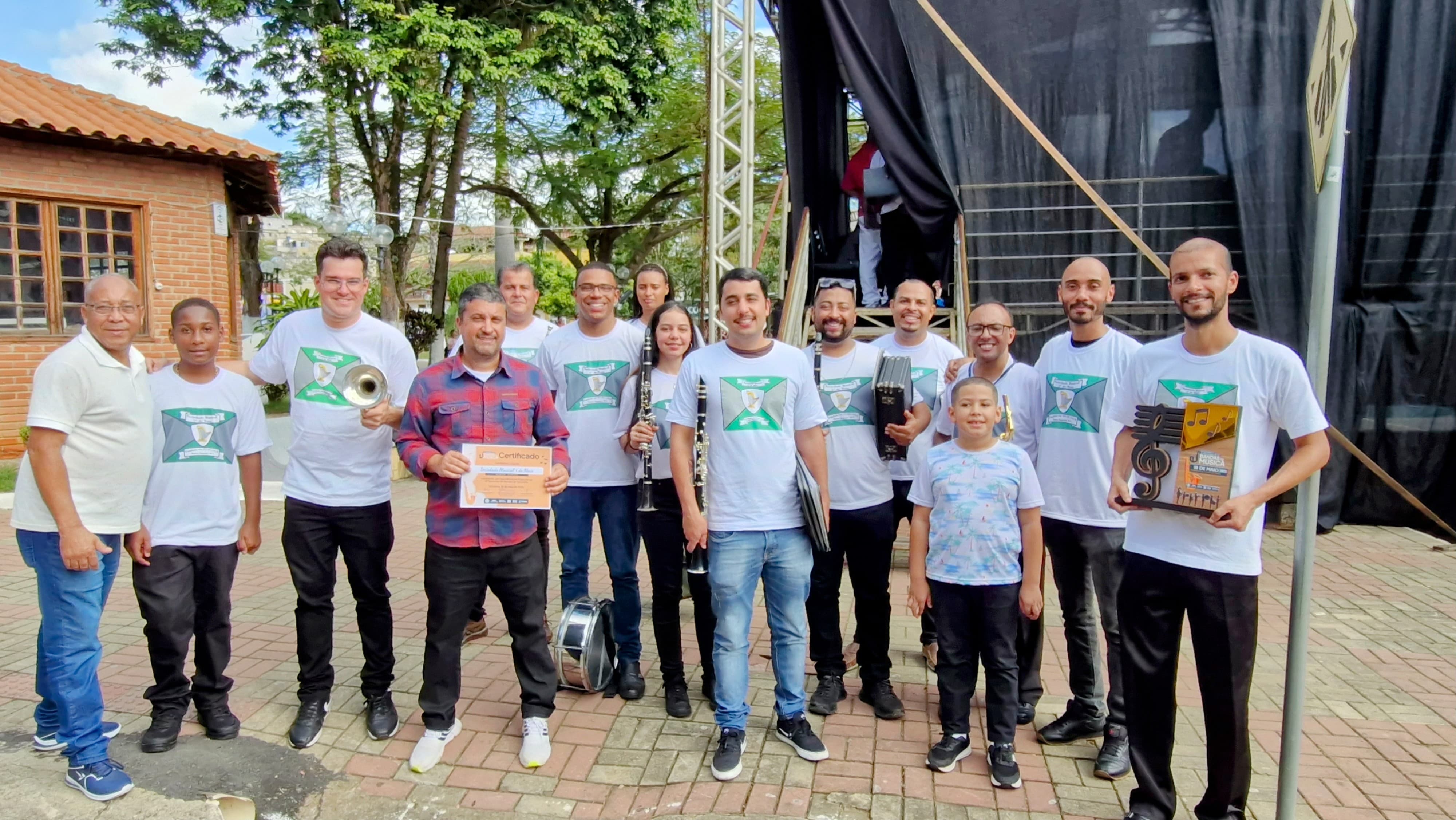 Sociedade Musical 1º de Maio representa Santos Dumont no encontro de bandas em Tabuleiro